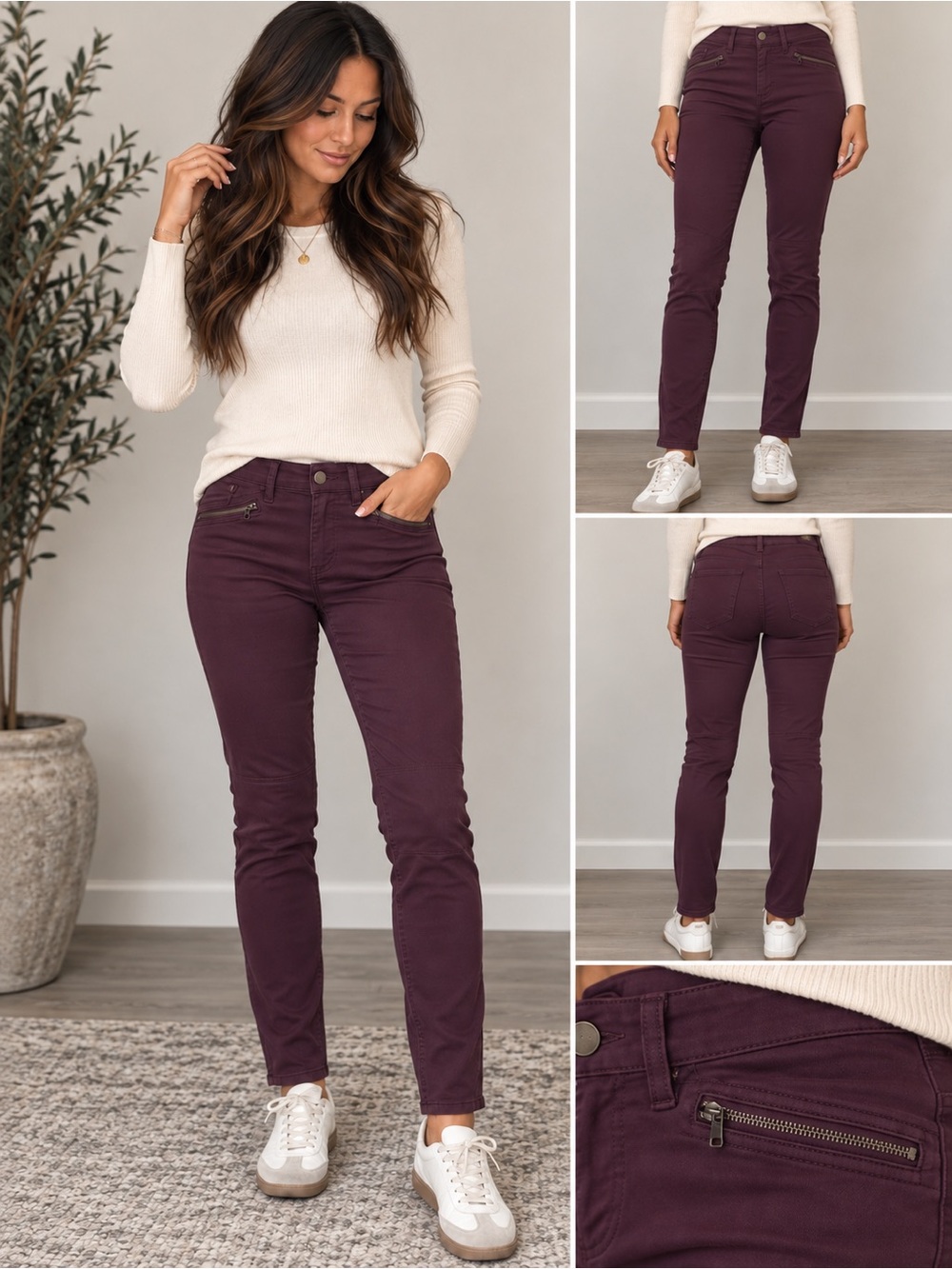 NWT William Rast Plum-Tone Skinny Jeans